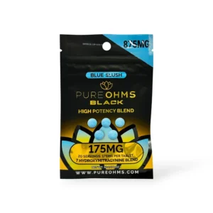 Pure Ohms Black 7-Hydroxy Chewable Tablets Blue Slush 175mg