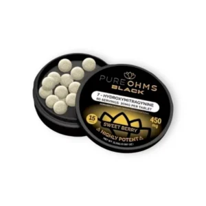 Quick view Pure Ohms Black 7-Hydroxymitragynine Tablet Sweet Berry 30mg Per Tablet